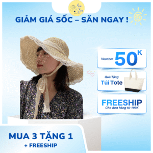 Nón cói mềm phong cách Hàn Quốc